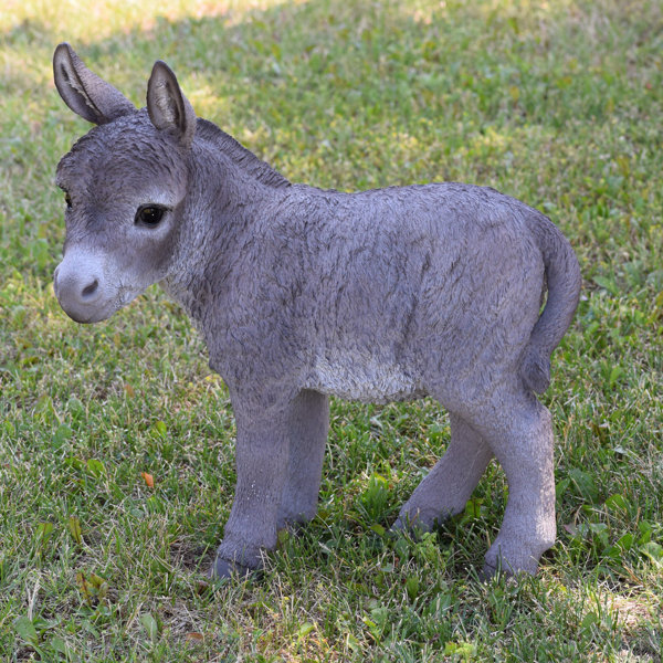 resin donkey garden statue